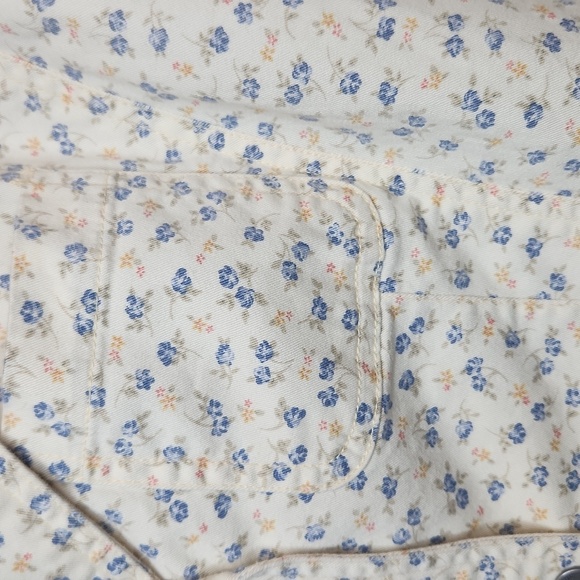 Vintage Liz Claiborne LizWear Jeans Women's Cream Cotton  Floral Blazer Size L - Picture 7 of 13